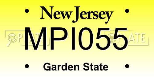 MPI055 New Jersey License Plate