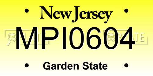 MPI0604 New Jersey License Plate