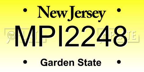 MPI2248 New Jersey License Plate