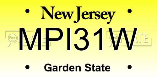 MPI31W New Jersey License Plate
