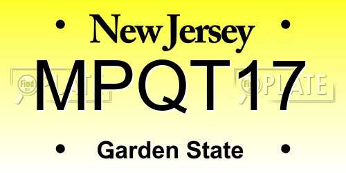 MPQT17 New Jersey License Plate
