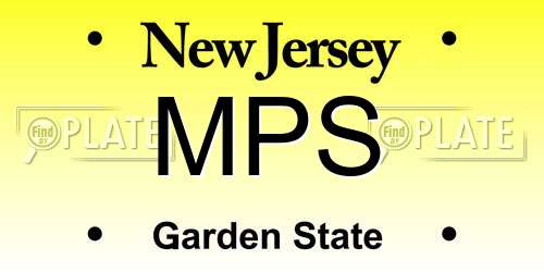 MPS New Jersey License Plate