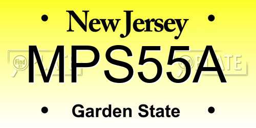 MPS55A New Jersey License Plate