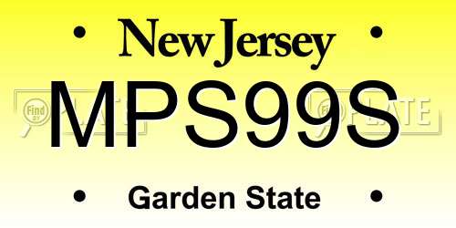 MPS99S New Jersey License Plate