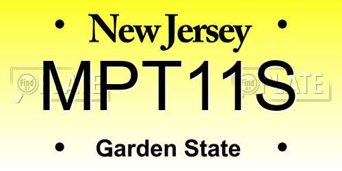 MPT11S New Jersey License Plate