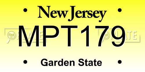 MPT179 New Jersey License Plate