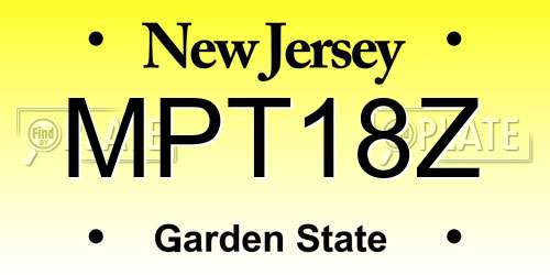 MPT18Z New Jersey License Plate