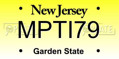 MPTI79 New Jersey License Plate
