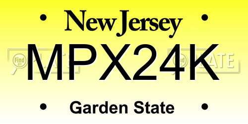 MPX24K New Jersey License Plate