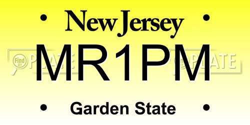 MR1PM New Jersey License Plate