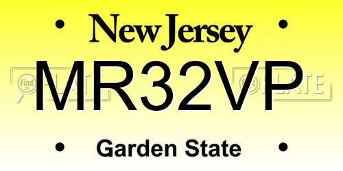 MR32VP New Jersey License Plate