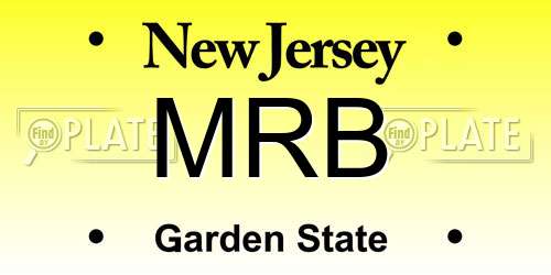 MRB New Jersey License Plate