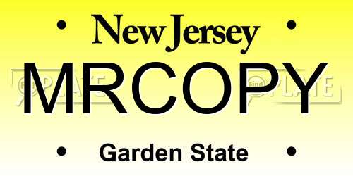MRCOPY New Jersey License Plate
