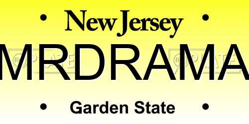 MRDRAMA New Jersey License Plate