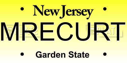 MRECURT New Jersey License Plate