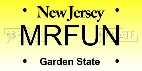 MRFUN New Jersey License Plate