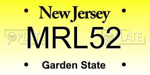 MRL52 New Jersey License Plate