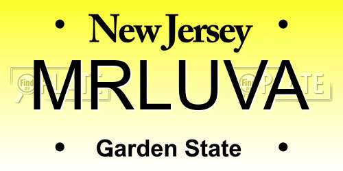 MRLUVA New Jersey License Plate