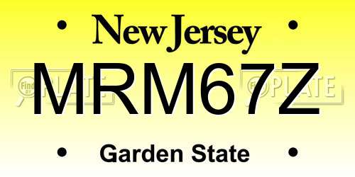 MRM67Z New Jersey License Plate