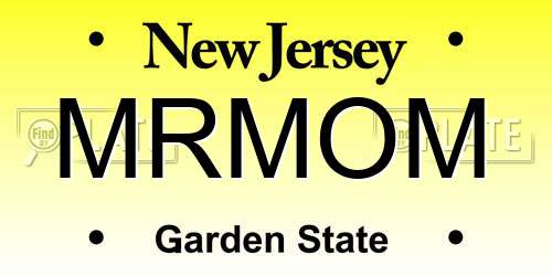 MRMOM New Jersey License Plate