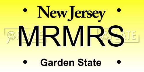 MRMRS New Jersey License Plate