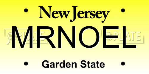 MRNOEL New Jersey License Plate
