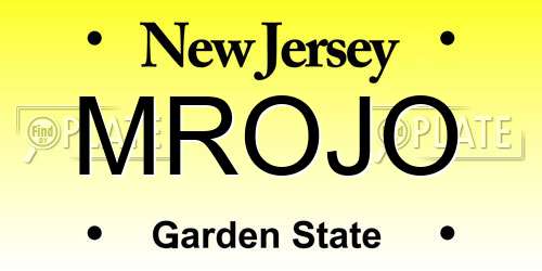 MROJO New Jersey License Plate