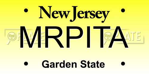 MRPITA New Jersey License Plate