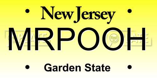 MRPOOH New Jersey License Plate