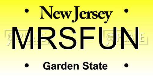 MRSFUN New Jersey License Plate