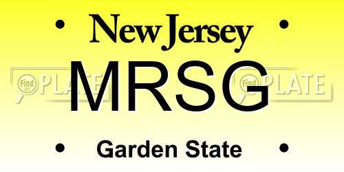 MRSG New Jersey License Plate