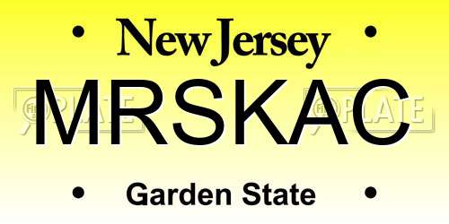 MRSKAC New Jersey License Plate