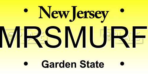 MRSMURF New Jersey License Plate