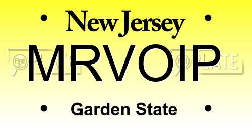 MRVOIP New Jersey License Plate