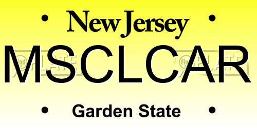 MSCLCAR New Jersey License Plate