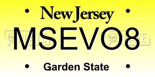 MSEVO8 New Jersey License Plate