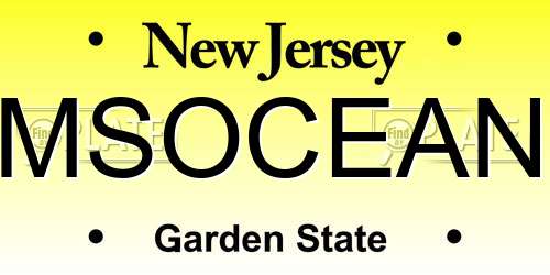 MSOCEAN New Jersey License Plate