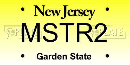MSTR2 New Jersey License Plate