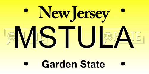 MSTULA New Jersey License Plate