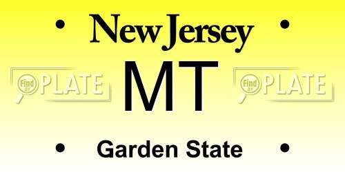 MT New Jersey License Plate