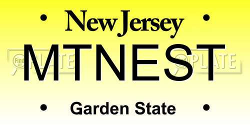 MTNEST New Jersey License Plate