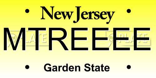 MTREEEE New Jersey License Plate