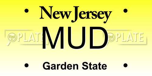 MUD New Jersey License Plate