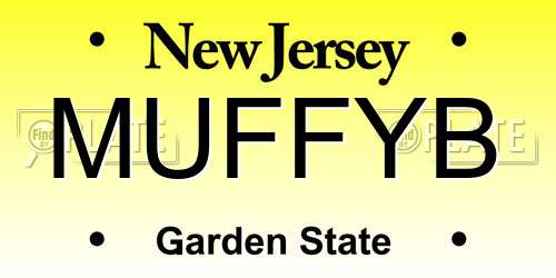 MUFFYB New Jersey License Plate