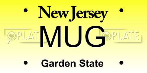 MUG New Jersey License Plate