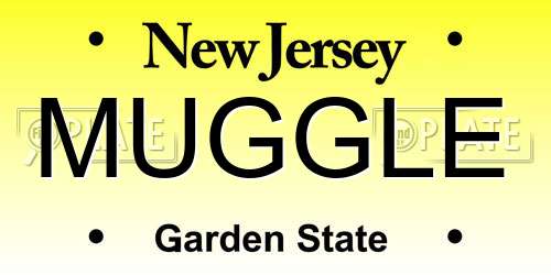 MUGGLE New Jersey License Plate