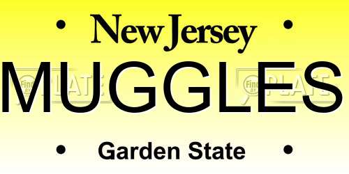 MUGGLES New Jersey License Plate