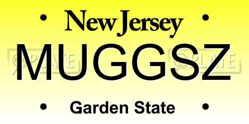 MUGGSZ New Jersey License Plate