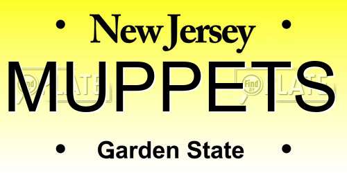 MUPPETS New Jersey License Plate
