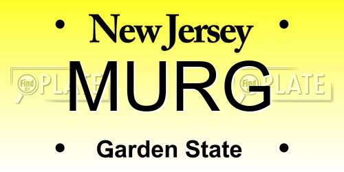 MURG New Jersey License Plate
